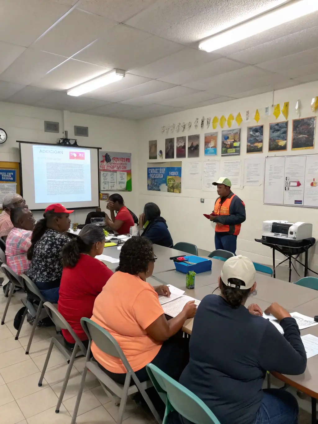 A visual representation of a workshop on hunting safety and regulations, highlighting the association's commitment to promoting safe hunting practices.